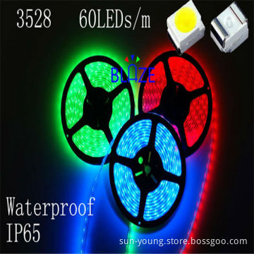 SMD3528 300 LEDs/roll, RGB,IP65,Cheap LED flexiblestrip light,